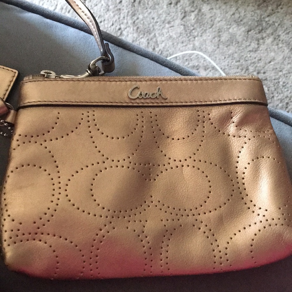 Coach Rose Gold wristlet